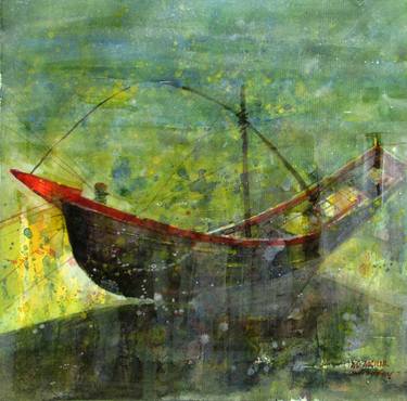 Print of Modern Boat Paintings by al-akhir sarker