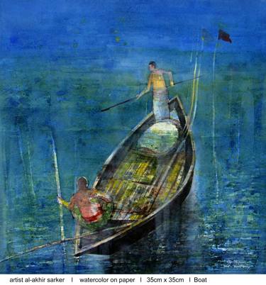 Print of Expressionism Boat Paintings by al-akhir sarker