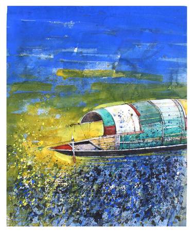 Print of Impressionism Boat Paintings by al-akhir sarker