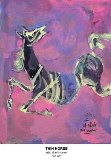 Print of Abstract Expressionism Horse Paintings by al-akhir sarker