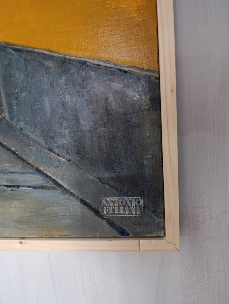 Original Realism Architecture Painting by Antonio Fellini