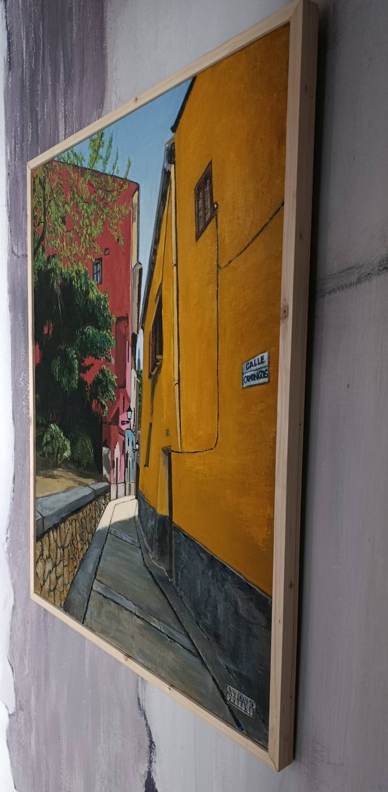 Original Realism Architecture Painting by Antonio Fellini