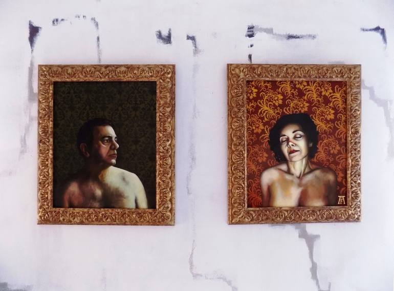 Original Figurative People Painting by Antonio Fellini