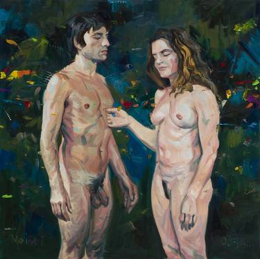 Original Figurative Nude Paintings by Carlo Molinari