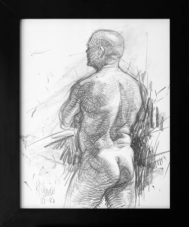Original Figurative Nude Drawings by Carlo Molinari