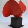 Sculpture created from 6mm steel plate with a painted finish.