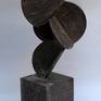 Sculpture created from steel with an etched galvanised finish.