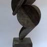 Sculpture created from steel with an etched galvanised finish.