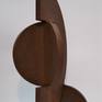 'Frère' is an abstract steel sculpture with a natural rust finish.