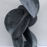 'Silent Composition' is an abstract sculpture from 8mm steel plate with a galvanised etched finish.