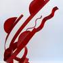 'Mid summer flourish' is an abstract sculpture from steel with a painted finish.