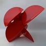 'Red wings' is an abstract sculpture from 8mm steel plate with a powder coated finish.