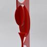 'Duo' is an abstract steel sculpture with a painted finish.