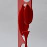 'Duo' is an abstract steel sculpture with a painted finish.