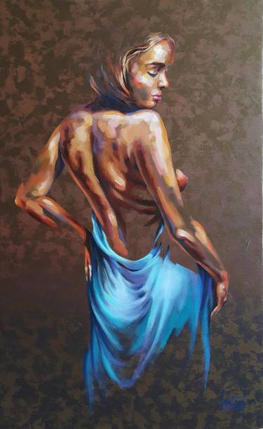 Original Figurative Nude Paintings by VIKTORIJA LAPTEVA