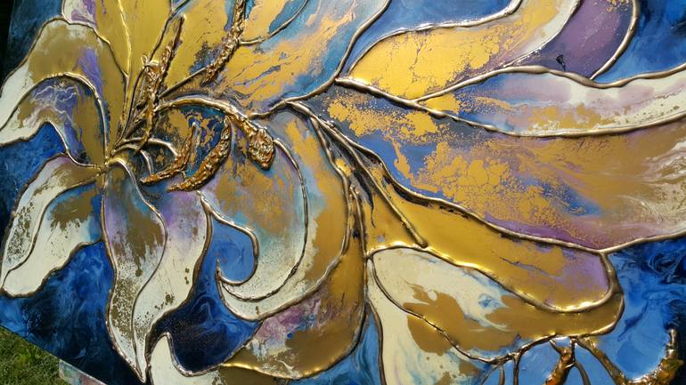 Original Abstract Expressionism Floral Painting by Viktorija Lapteva