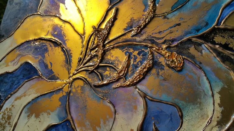 Original Abstract Expressionism Floral Painting by Viktorija Lapteva