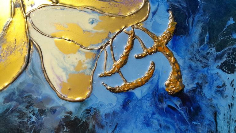Original Abstract Expressionism Floral Painting by Viktorija Lapteva