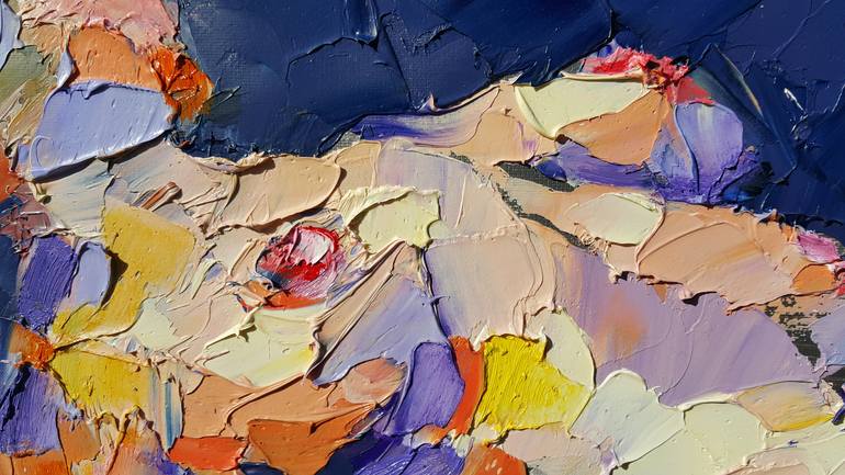 Original Abstract Expressionism Nude Painting by Viktorija Lapteva