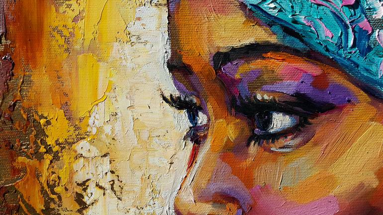 Original Abstract Expressionism Women Painting by Viktorija Lapteva