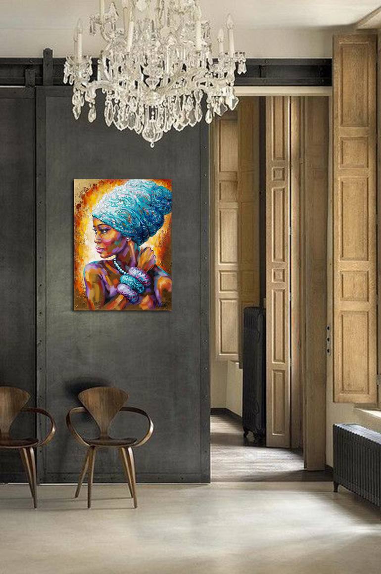 Original Abstract Expressionism Women Painting by Viktorija Lapteva