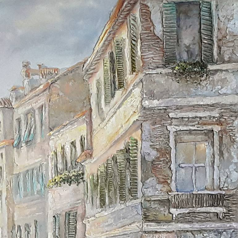 Original Impressionism Architecture Painting by VIKTORIJA LAPTEVA