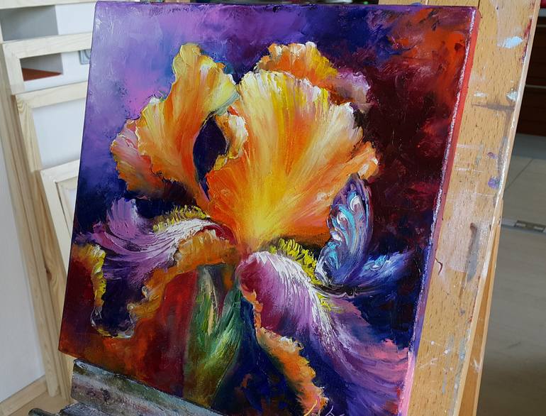 Original Expressionism Floral Painting by VIKTORIJA LAPTEVA