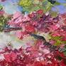 Painting Blossom bystreet Greece - Victoria Lapteva, Ukraine, oil, canvas. The painting sold unframed