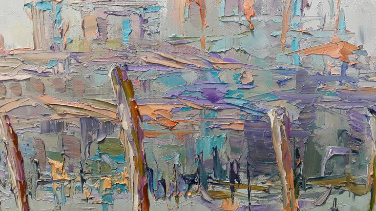 Original Expressionism Landscape Painting by VIKTORIJA LAPTEVA