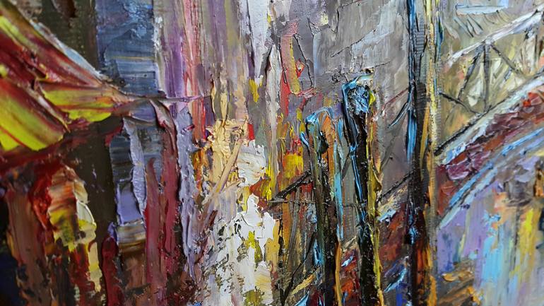 Original Expressionism Architecture Painting by VIKTORIJA LAPTEVA