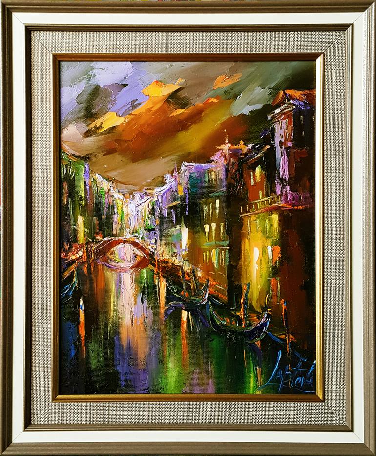 Original Impressionism Architecture Painting by VIKTORIJA LAPTEVA