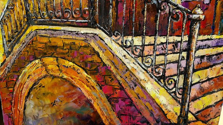 Original Expressionism Architecture Painting by VIKTORIJA LAPTEVA