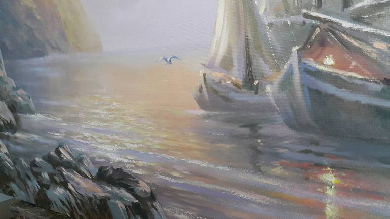 Original Realism Seascape Painting by VIKTORIJA LAPTEVA