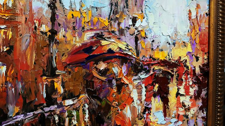 Original Expressionism Architecture Painting by VIKTORIJA LAPTEVA