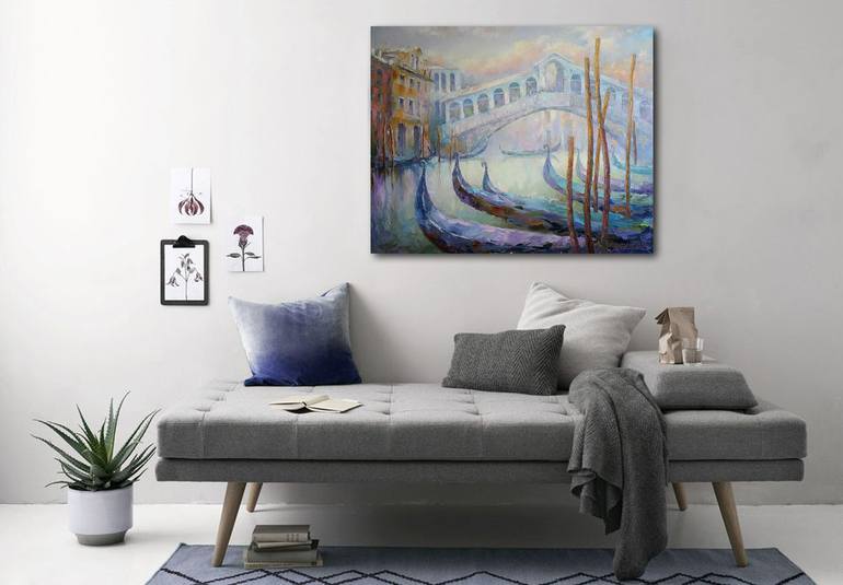 Original Impressionism Architecture Painting by VIKTORIJA LAPTEVA