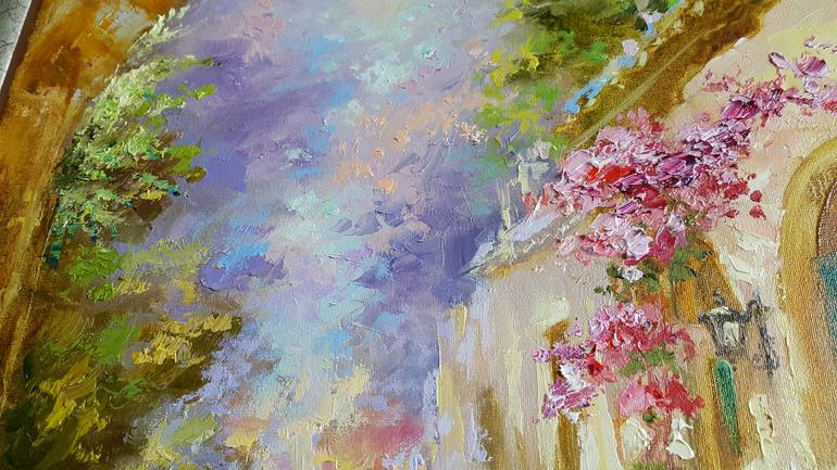 Original Impressionism Architecture Painting by VIKTORIJA LAPTEVA