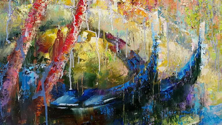 Original Abstract Expressionism Architecture Painting by Viktorija Lapteva