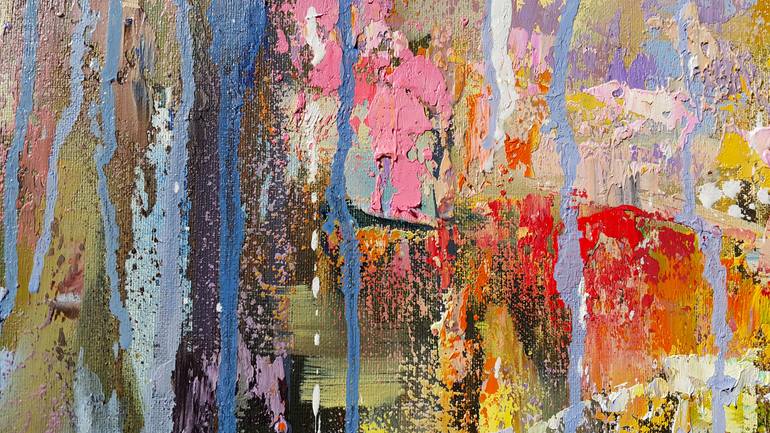 Original Abstract Expressionism Architecture Painting by Viktorija Lapteva