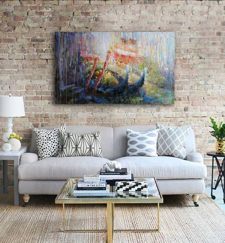 Original Abstract Expressionism Architecture Painting by Viktorija Lapteva