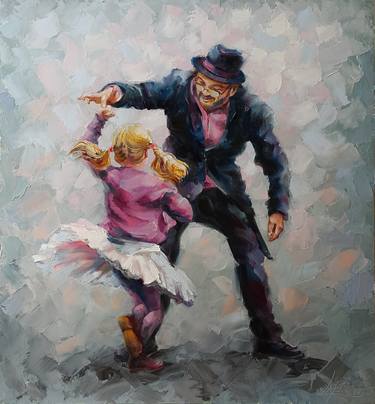 Oil Painting Dance, Figurative - Father's dance thumb