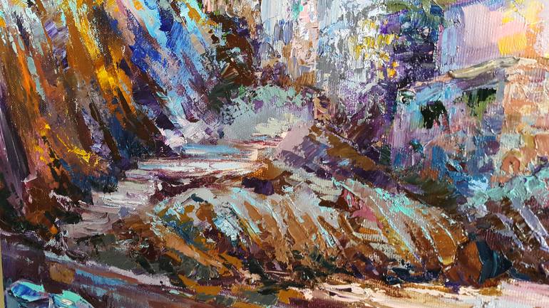 Original Impressionism Landscape Painting by VIKTORIJA LAPTEVA