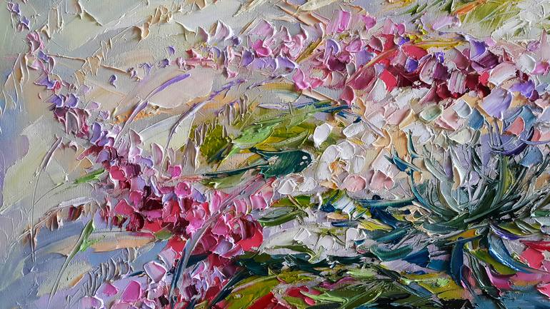 Original Expressionism Floral Painting by VIKTORIJA LAPTEVA