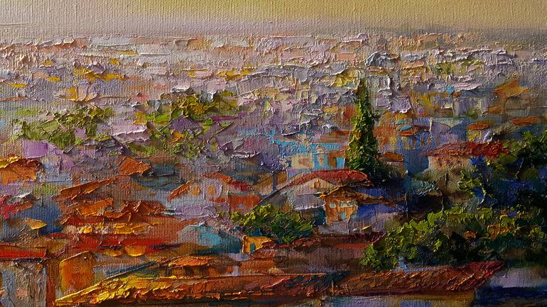 Original Impressionism Architecture Painting by VIKTORIJA LAPTEVA