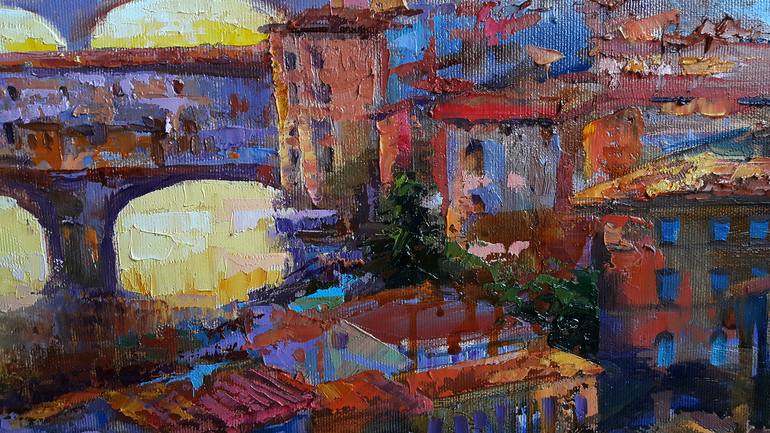 Original Impressionism Architecture Painting by VIKTORIJA LAPTEVA