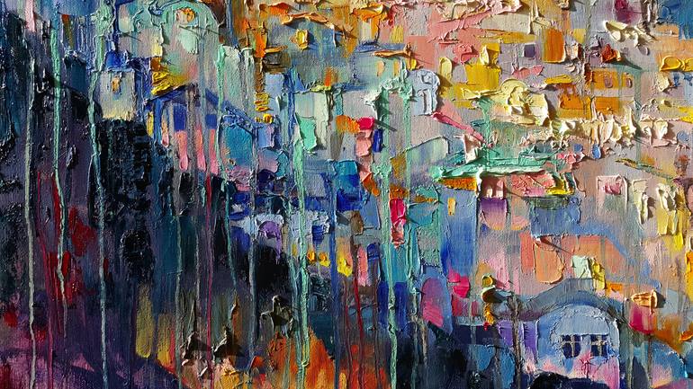 Original Abstract Expressionism Landscape Painting by VIKTORIJA LAPTEVA