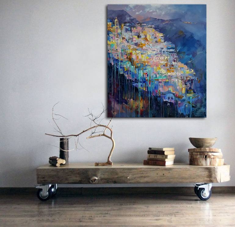 Original Abstract Expressionism Landscape Painting by VIKTORIJA LAPTEVA