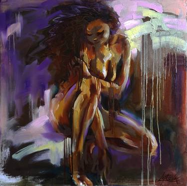 Real Art Nude - Painting Abstract Naked Woman, female nude figure