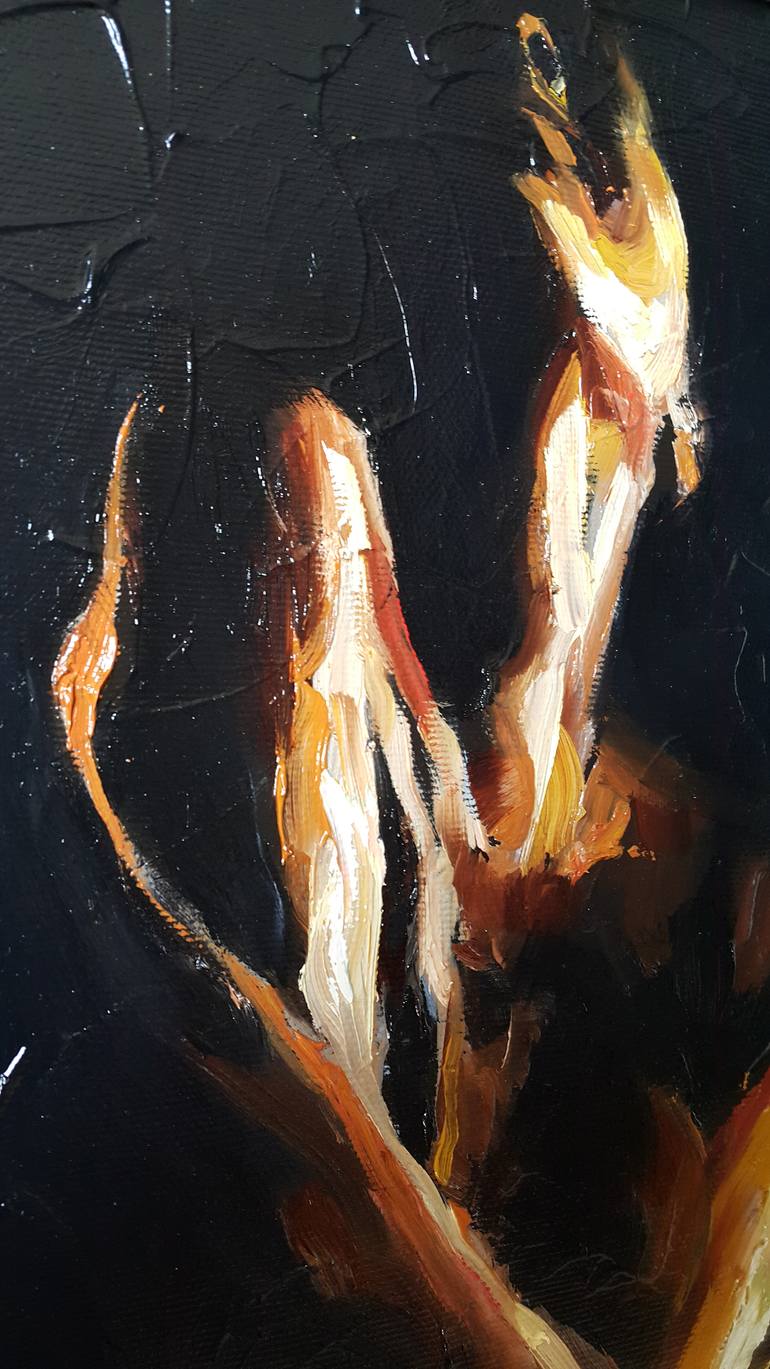 Original Abstract Expressionism Erotic Painting by Viktorija Lapteva