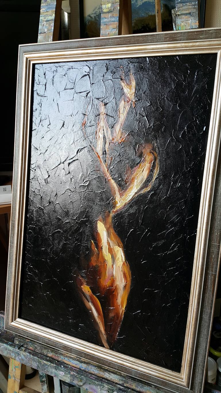 Original Abstract Expressionism Erotic Painting by Viktorija Lapteva
