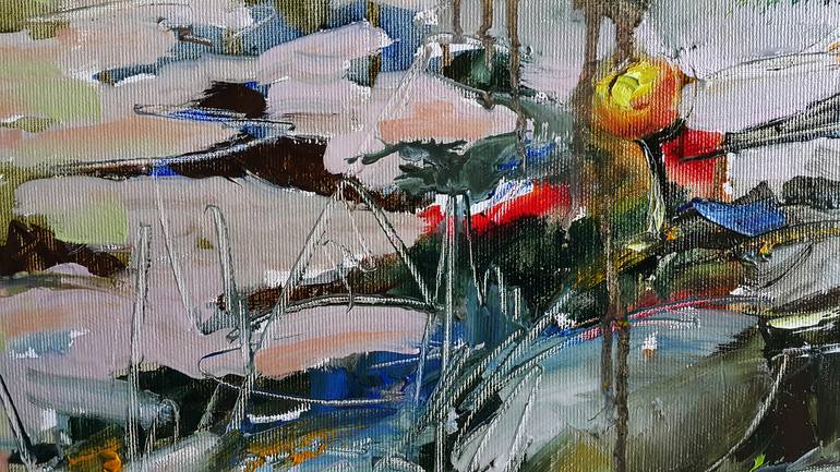 Original Abstract Expressionism Landscape Painting by VIKTORIJA LAPTEVA